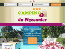 Tablet Screenshot of campinglepigeonnier.com